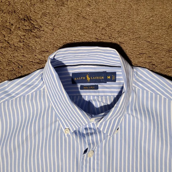 Polo Ralph Lauren Blue Striped Men's Shirt - Picture 2 of 3